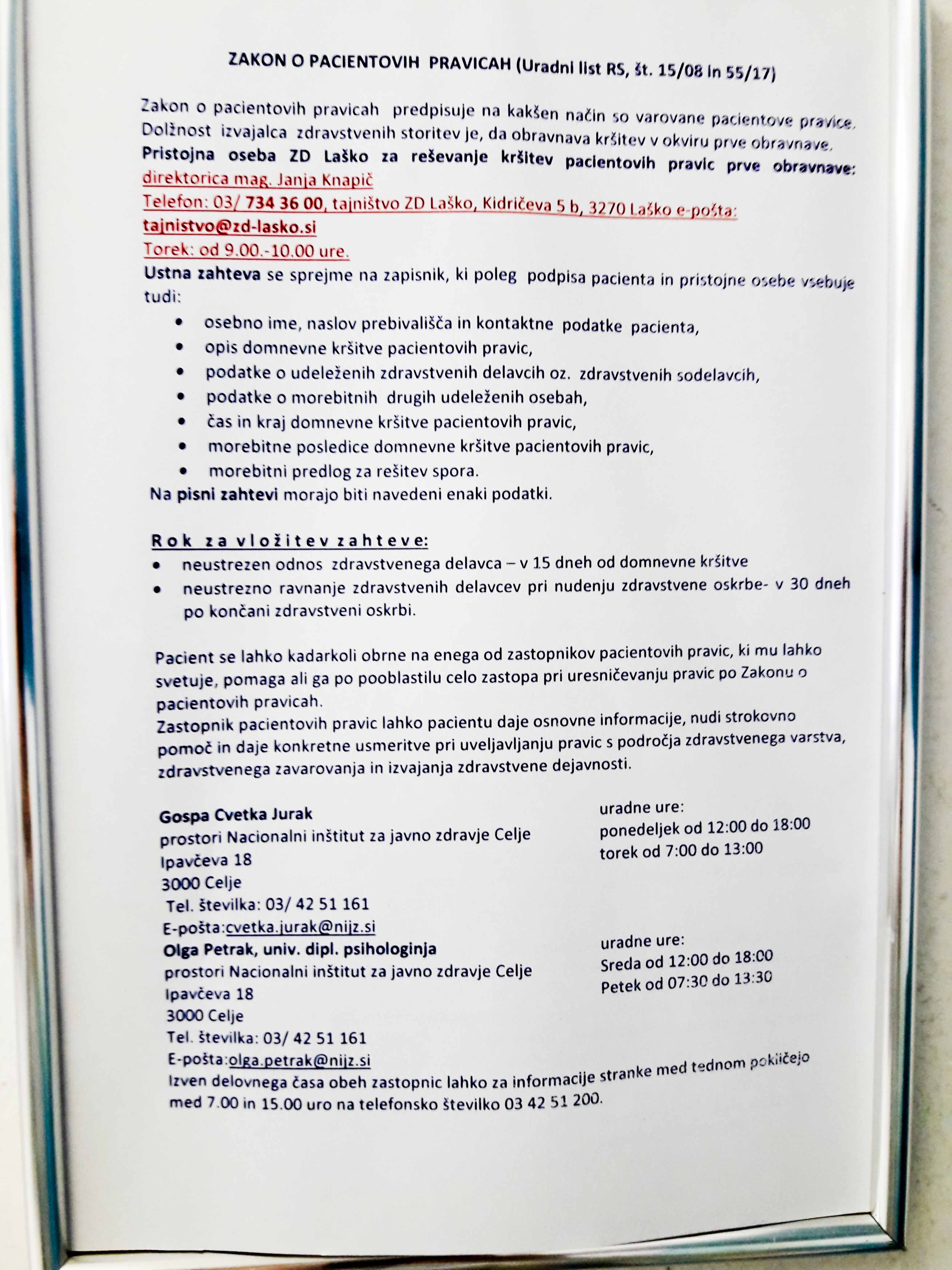 Zdravstveni dom Laško in nujna medicinska pomoč